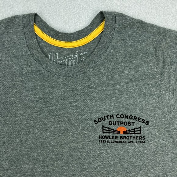 Howler Bros T-Shirt Mens S Heather Gray South Congress Outpost Austin Texas RARE - Picture 4 of 9